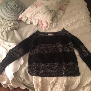 Loft black and grey sweater